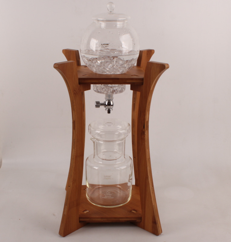 New bamboo ice drip coffee maker for 6-8 people, Japanese ice drip coffee maker