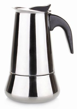 Stainless steel mocha pot/coffee pot for home coffee brewing, suitable for 2, 4 or 6 people