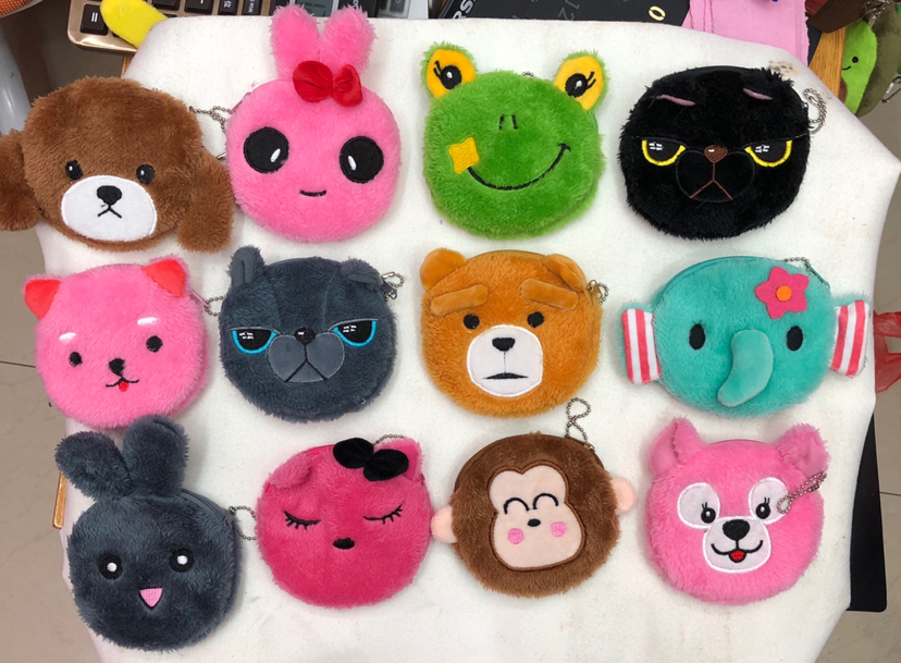 毛绒卡通钱包 硬币包 出口墨西哥钱包 毛绒钱包图