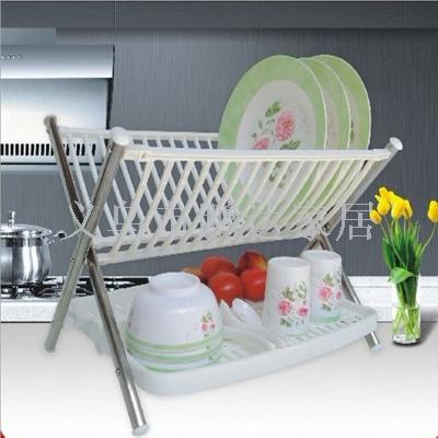 Kitchen storage rack, dish draining rack, folding plate and bowl rack, water filter storage rack, kitchen storage rack Specification image