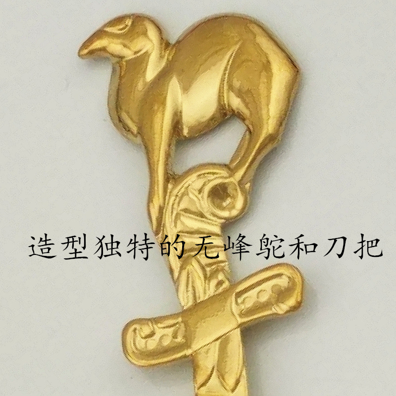 Cute camel coffee spoon, knip-shaped mirror-polished stainless steel spoon, creative high-end tableware, gold and silver (JY20) Item Picture