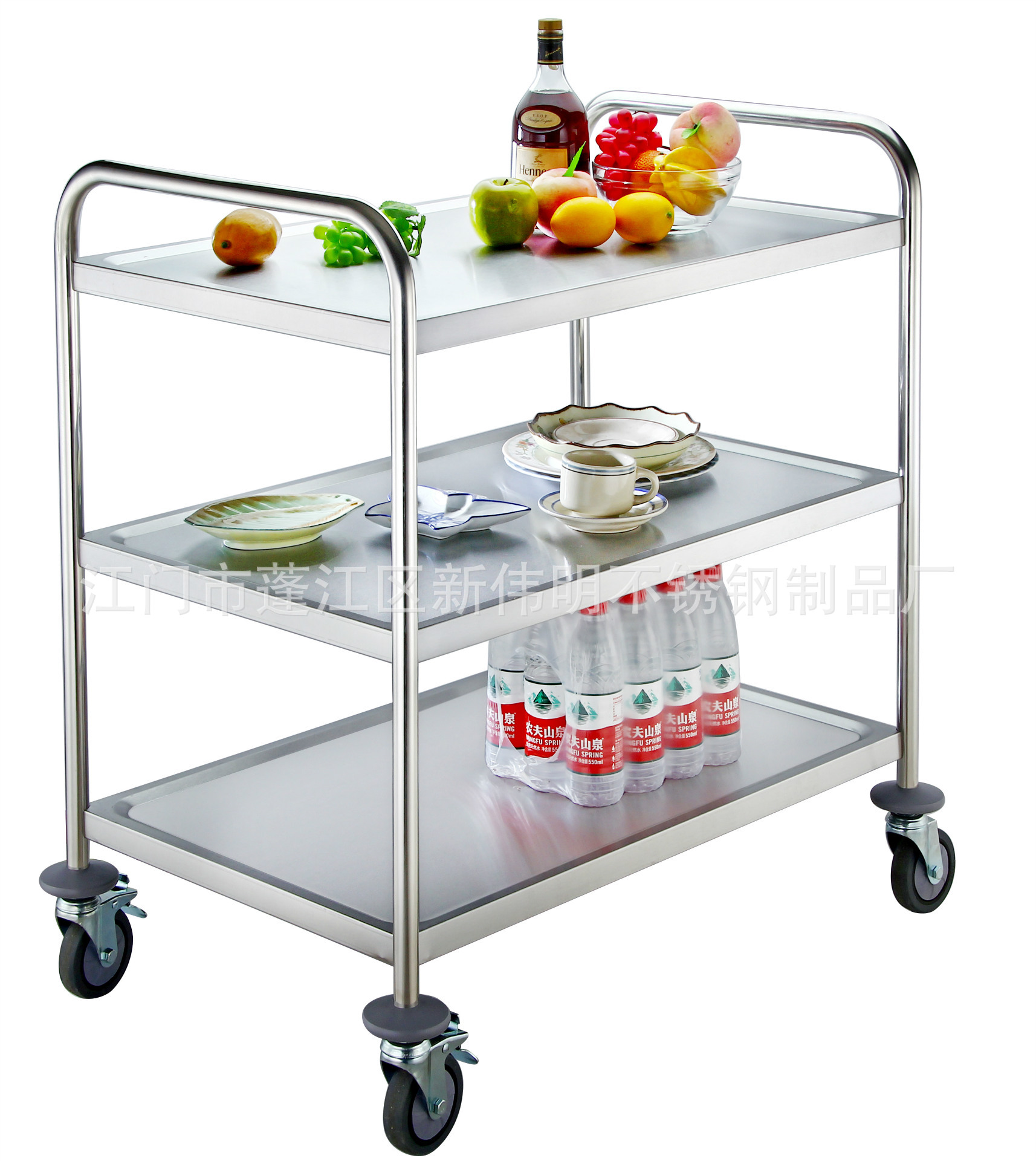 The manufacturer supplies a large quantity of European version stainless steel three-layer dining car disassemblable round tubes details Picture