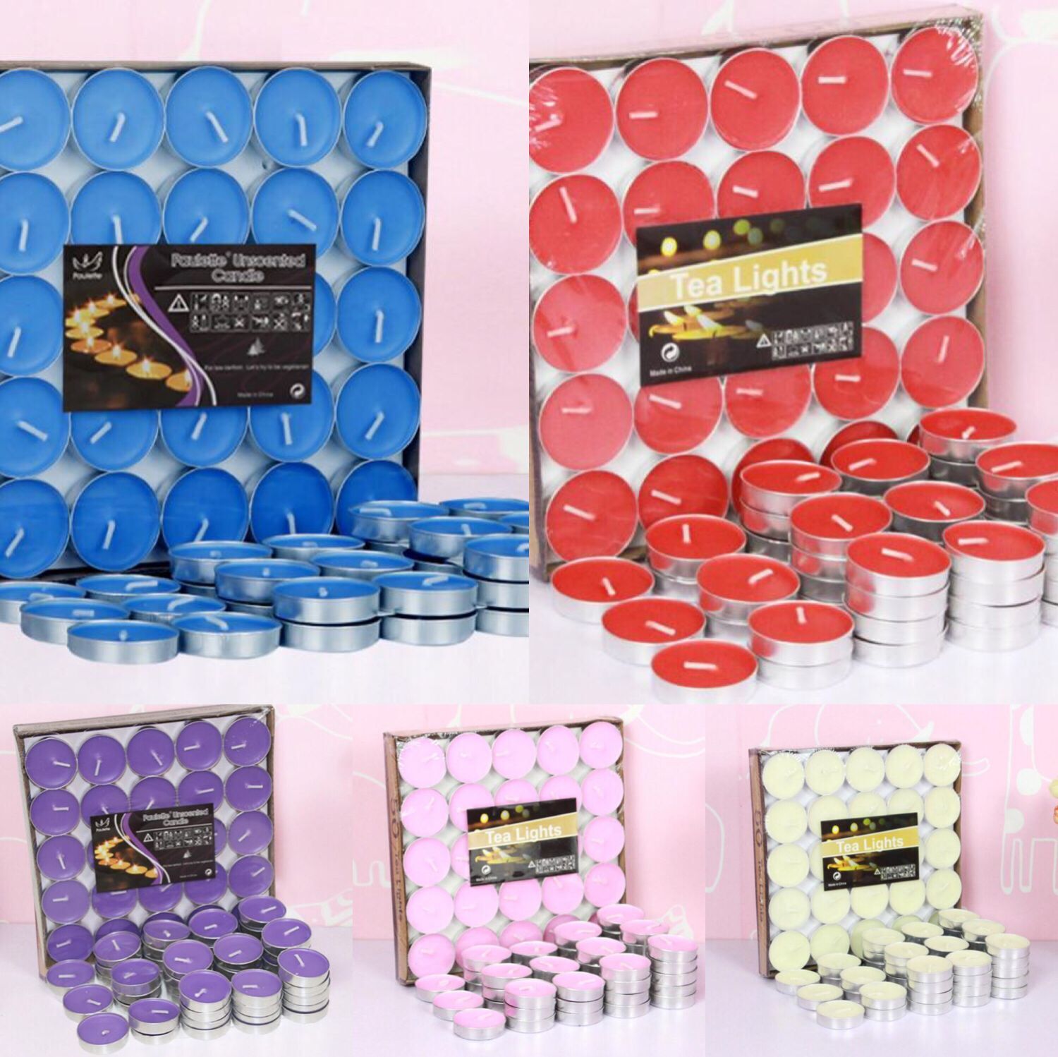 Party proposal to celebrate birthday Round candle smokeless 50 calfskin filling ghee small tea wax boiled tea candles