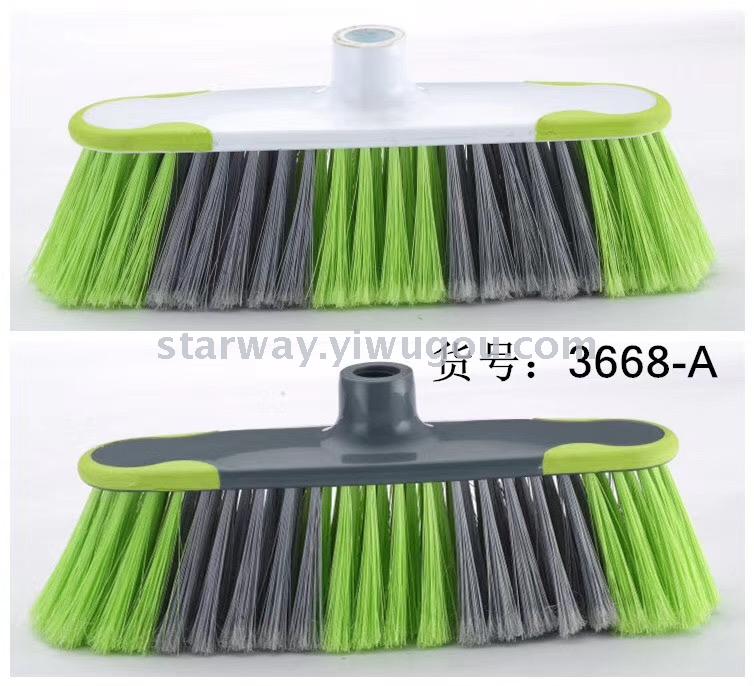 扫把头硬毛塑料扫把平板扫把印花扫把多功能扫把扫帚家用扫把外贸