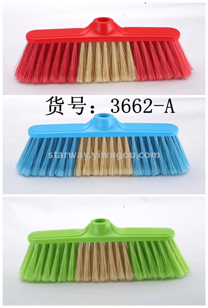 Hard-bristled plastic brooms, flat brooms, printed brooms, multi-functional brooms, household brooms, foreign trade details Picture