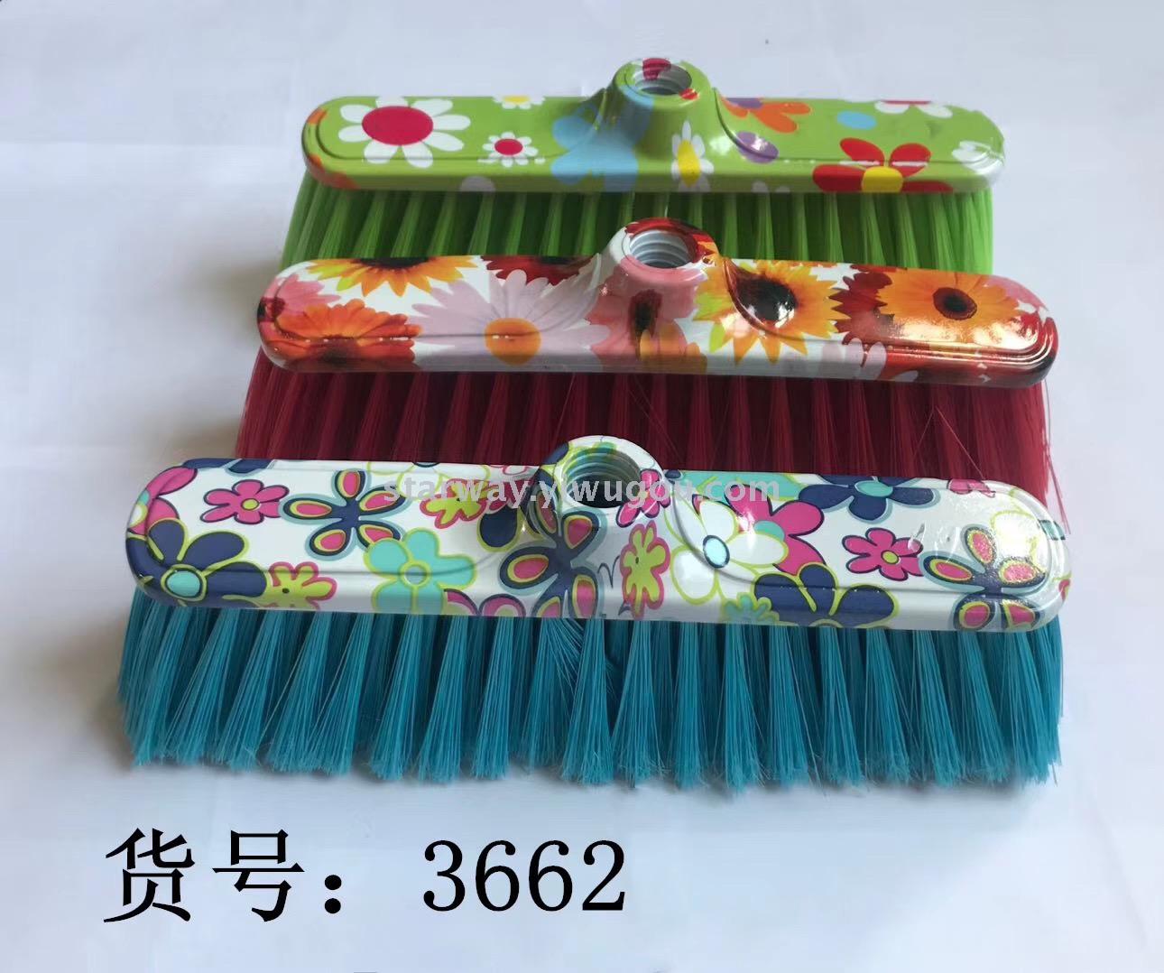 Hard-bristled plastic brooms, flat brooms, printed brooms, multi-functional brooms, household brooms, foreign trade