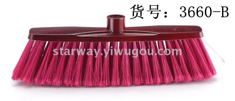 Hard-bristled plastic brooms, flat brooms, printed brooms, multi-functional brooms, household brooms, foreign trade Specification image