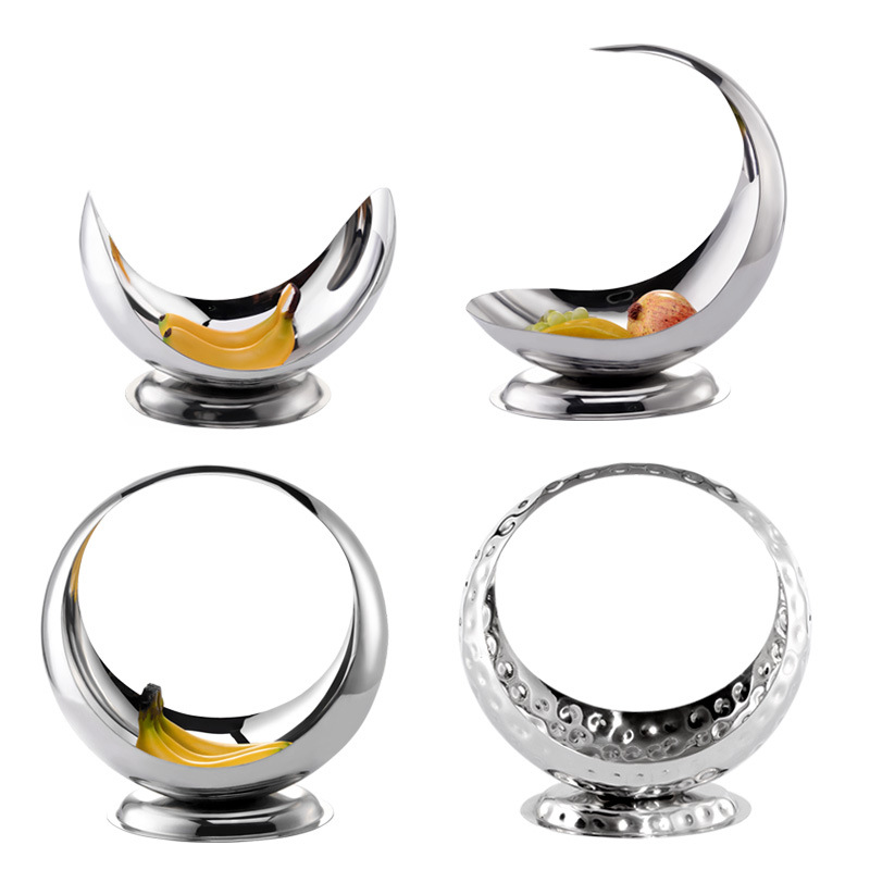 Creative fruit plate decoration for bars and KTVS, large European-style sashimi plate, fruit basket made of stainless steel Item Picture
