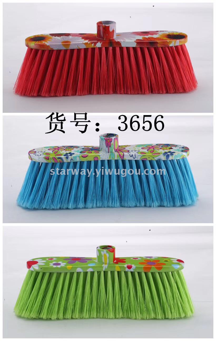Hard-bristled plastic brooms, flat brooms, printed brooms, multi-functional brooms, household brooms, foreign trade
