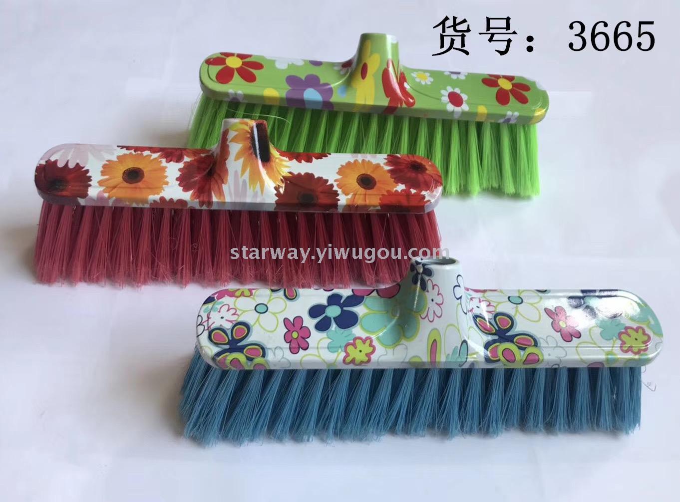 Hard-bristled plastic brooms, flat brooms, printed brooms, multi-functional brooms, household brooms, foreign trade