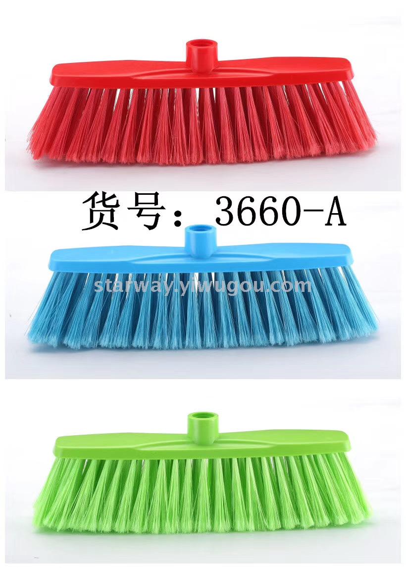 Hard-bristled plastic brooms, flat brooms, printed brooms, multi-functional brooms, household brooms, foreign trade details Picture