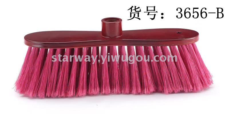 Hard-bristled plastic brooms, flat brooms, printed brooms, multi-functional brooms, household brooms, foreign trade Specification image