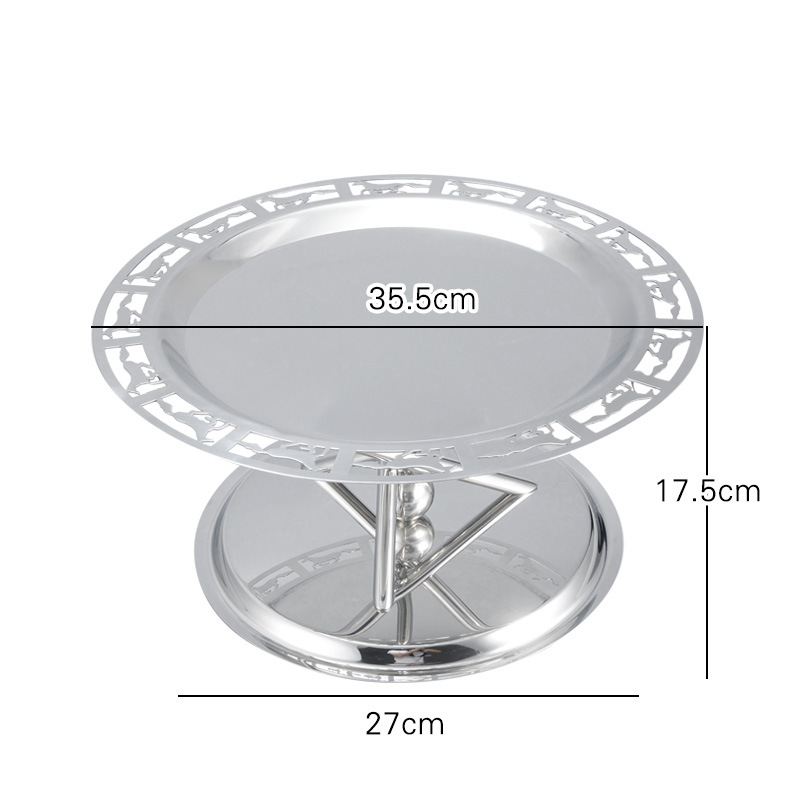 European-style stainless steel peppa horse fruit plate with seat, creative fruit plate with feet, snack plate, bar, ktv, living room fruit basin Item Picture