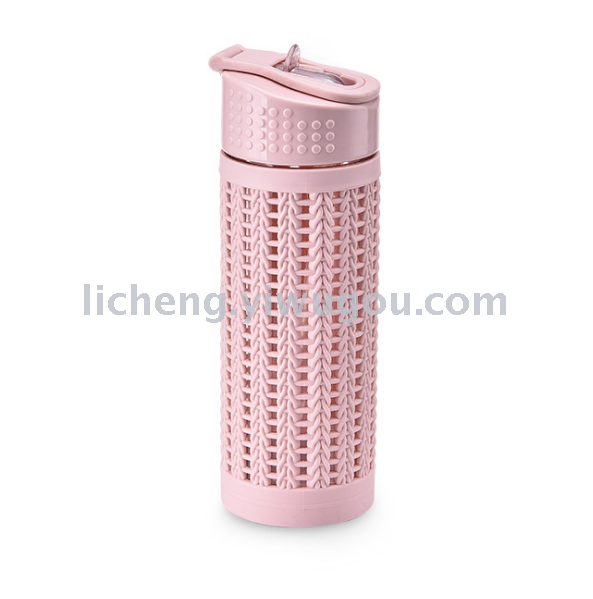 35823 New portable plastic sports water cup, hollowed-out creative adult straw cup, space cup Application Scenario