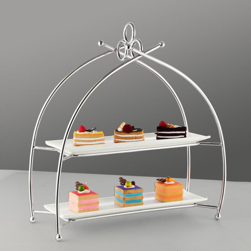 Western-style stainless steel pastry stand, creative cake and dessert display stand, cold dish sushi display stand, special Western cuisine display stand Specification image