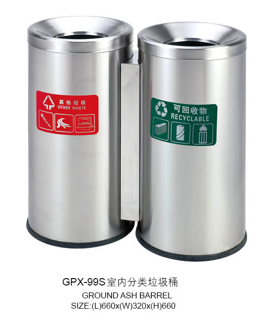 Factory direct sales of indoor trash cans, classified trash cans with smoke extinguishers, square trash cans and round trash cans Specification image