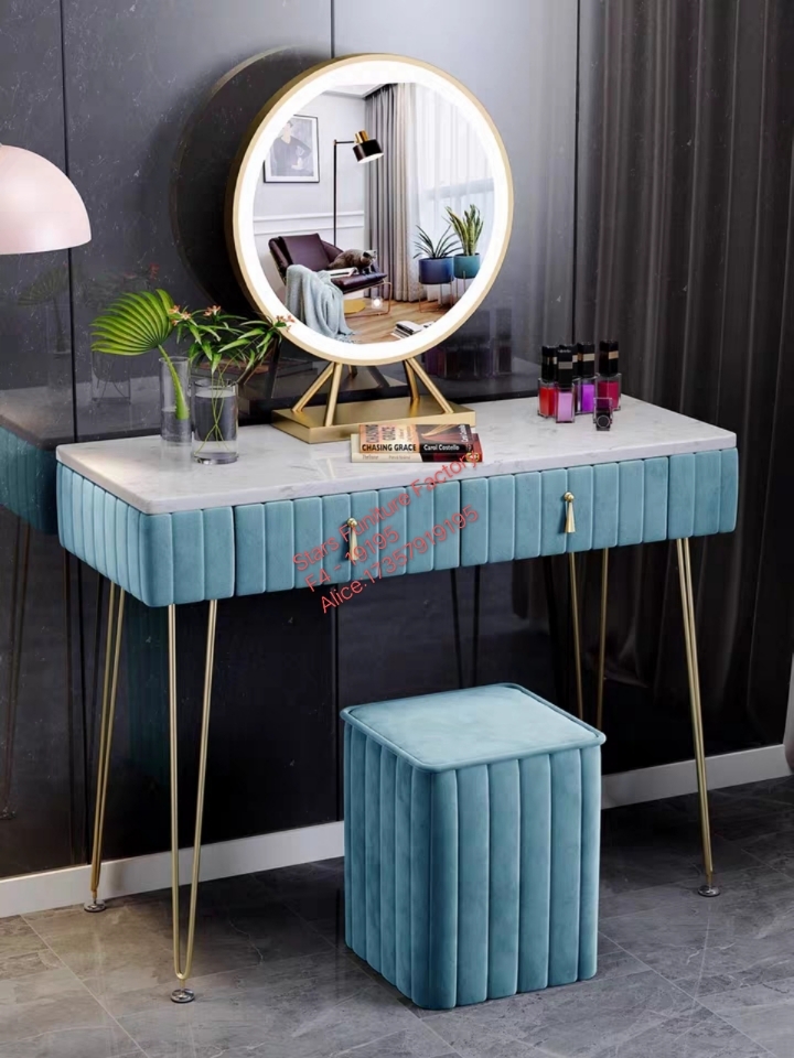 Nordic Marble Dressing Table Bedroom Dressing Table Modern Simple Makeup Table Net Red Light Luxury Ins Dressing Table Specification drawing