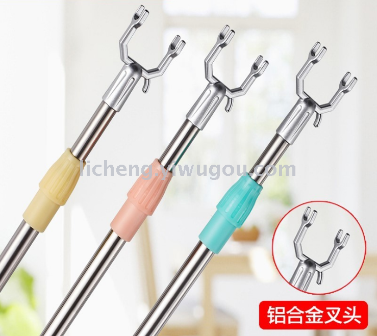 举衣服杆子晒加长挑拿叉装店撑伸缩摘凉架挂晾丫嗮跳头