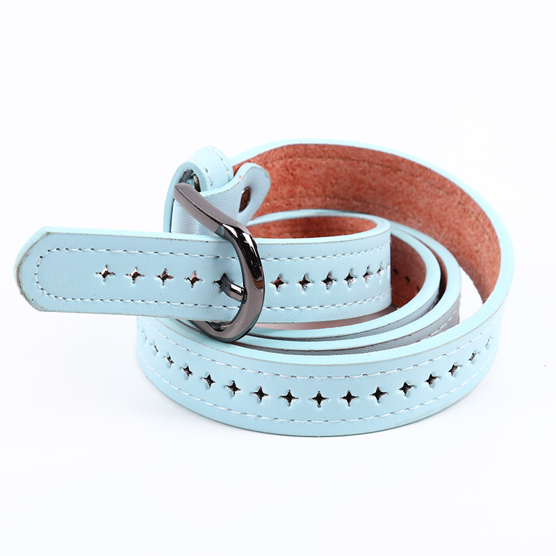 New ladies belt casual versatile youth jeans with candy-colored Japanese buckle belt