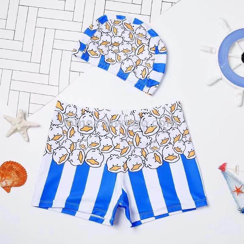 Children's swimming trunks for boys, fashionable, cartoon and cute, big and medium-sized boys, flat-angle swimming trunks Application Scenario