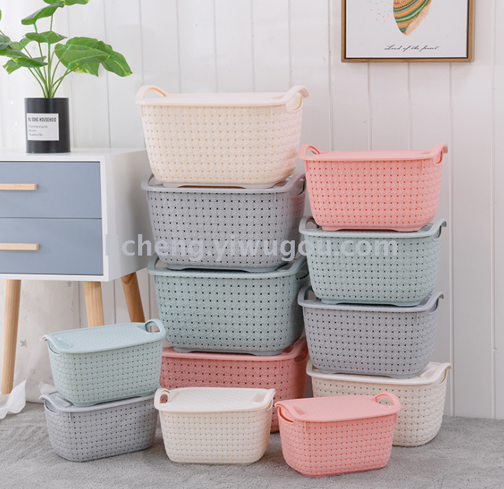 Plastic bathroom laundry basket for dirty clothes laundry basket for bedroom toys thumbnail