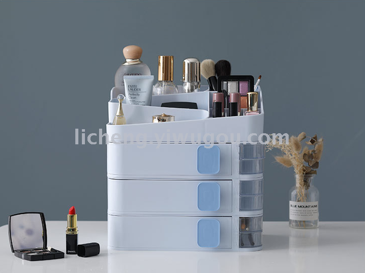 Popular cosmetics storage box, dust-proof desktop shelf, home dressing table organization and storage box Specification image