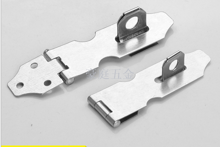 Stainless steel lock, lock plate, door lock/drawer door buckle, stainless steel old-fashioned cabinet door lock, thickened Specification image