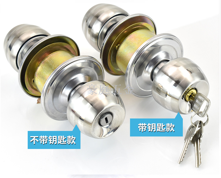 Spherical lock spherical door lock Indoor bedroom room door lock stainless steel ball toilet lock round lock core spherical door lock thumbnail