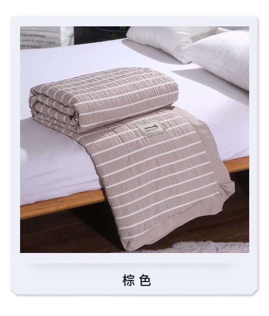 Korean version solid-color woven seep yarn single summer quilt special offer, no pilling, no fading, Korean lace 1.5m 2m Seep details Picture