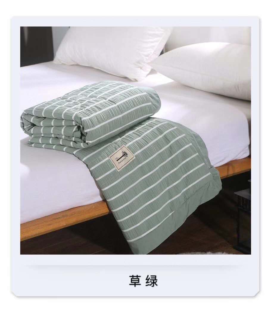 Korean version solid-color woven seep yarn single summer quilt special offer, no pilling, no fading, Korean lace 1.5m 2m Seep Application Scenario