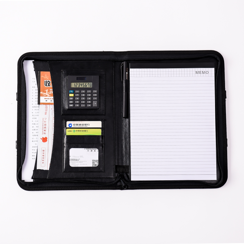 A4 multi-functional folder sales clamp, leather manager clamp, business signing, this property, portable file holder Application Scenario