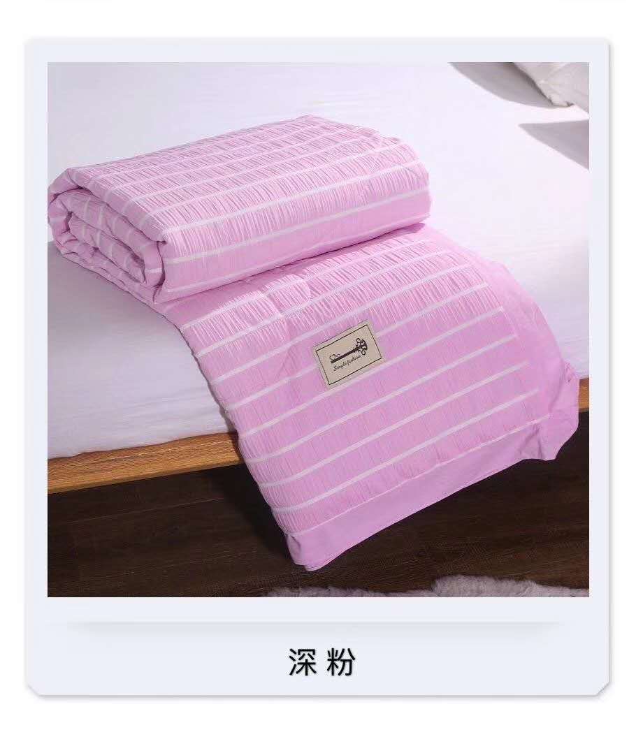 Korean version solid-color woven seep yarn single summer quilt special offer, no pilling, no fading, Korean lace 1.5m 2m Seep Specification image
