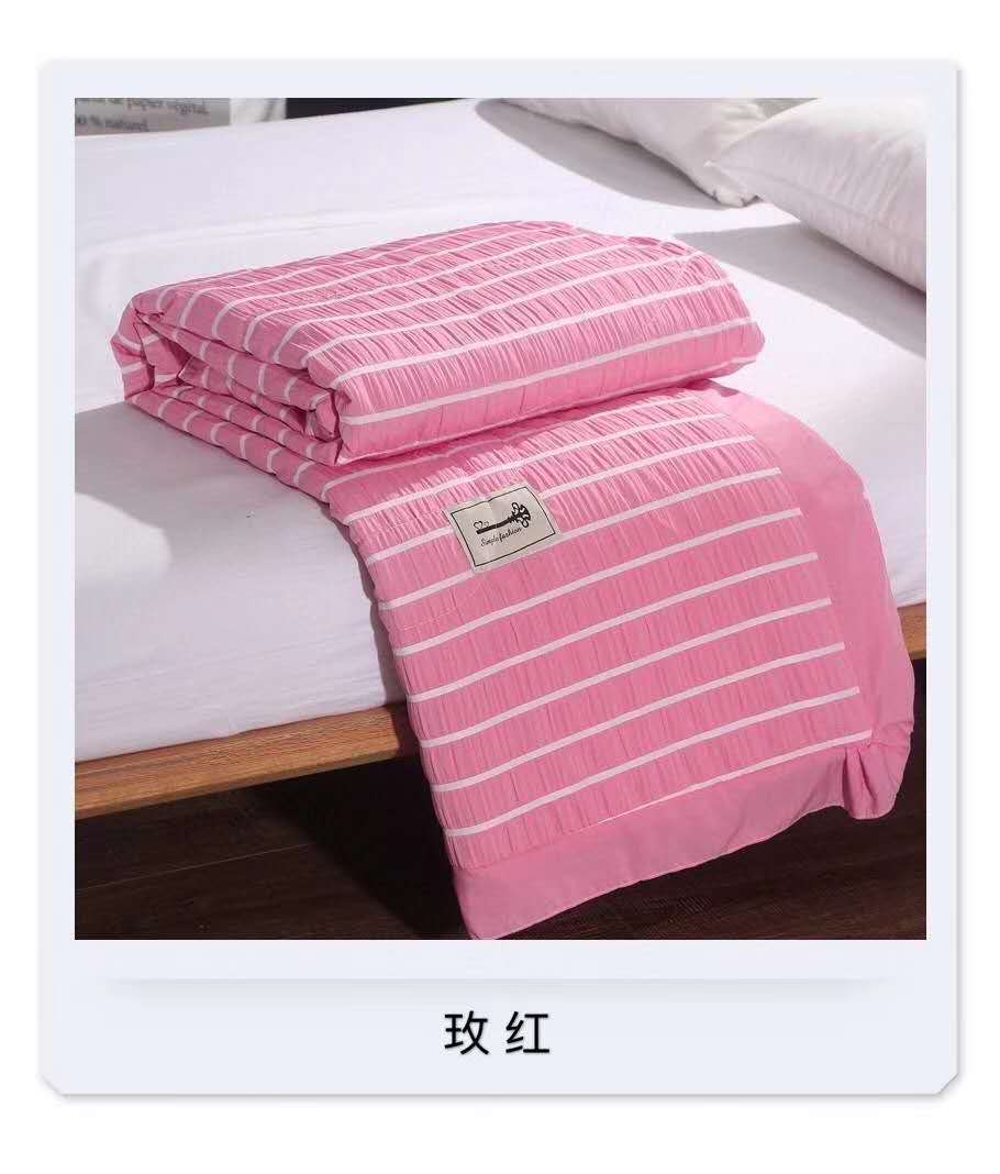 Korean version solid-color woven seep yarn single summer quilt special offer, no pilling, no fading, Korean lace 1.5m 2m Seep Item Picture