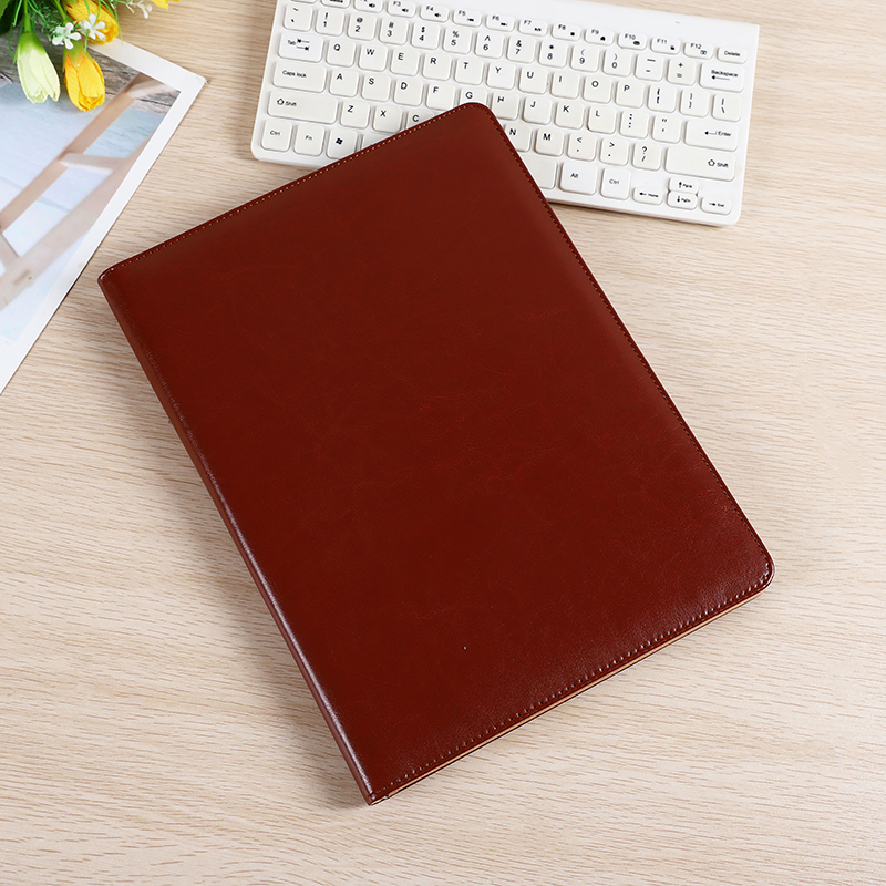Business multi-functional manager clamp, company meeting folder, sales signing clamp, A4 leather contract clamp, customized Logo Item Picture