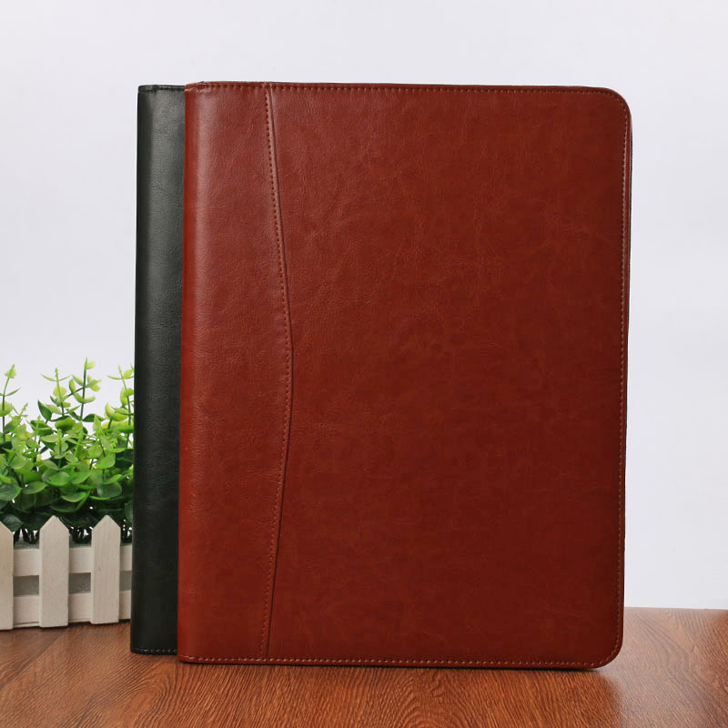Customized multi-functional calculator folder A4PU manager's folder, business meeting zipper bag and logo from the manufacturer details Picture