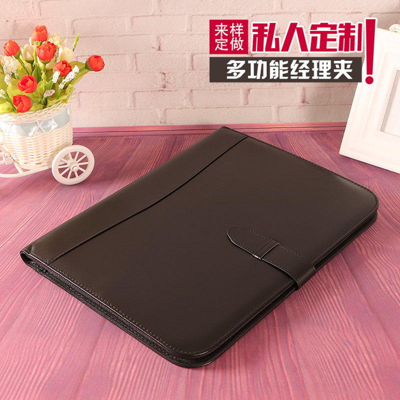 Folder board holder, A4 multi-functional document holder, leather storage holder, contract sales and presentation holder, business customized folder bag details Picture
