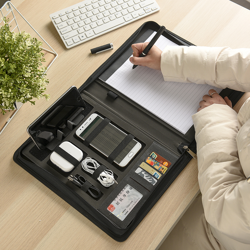 This business multi-functional folder for company meeting signing, a4 manager's folder, enterprise 4S store sales folder, and customized logo Specification image