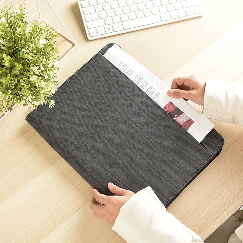 This business multi-functional folder for company meeting signing, a4 manager's folder, enterprise 4S store sales folder, and customized logo Application Scenario