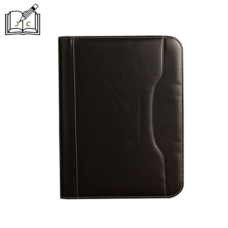 Customized multi-functional calculator manager's folder from the manufacturer, A4 with zipper, PU folder, business office, can add logo