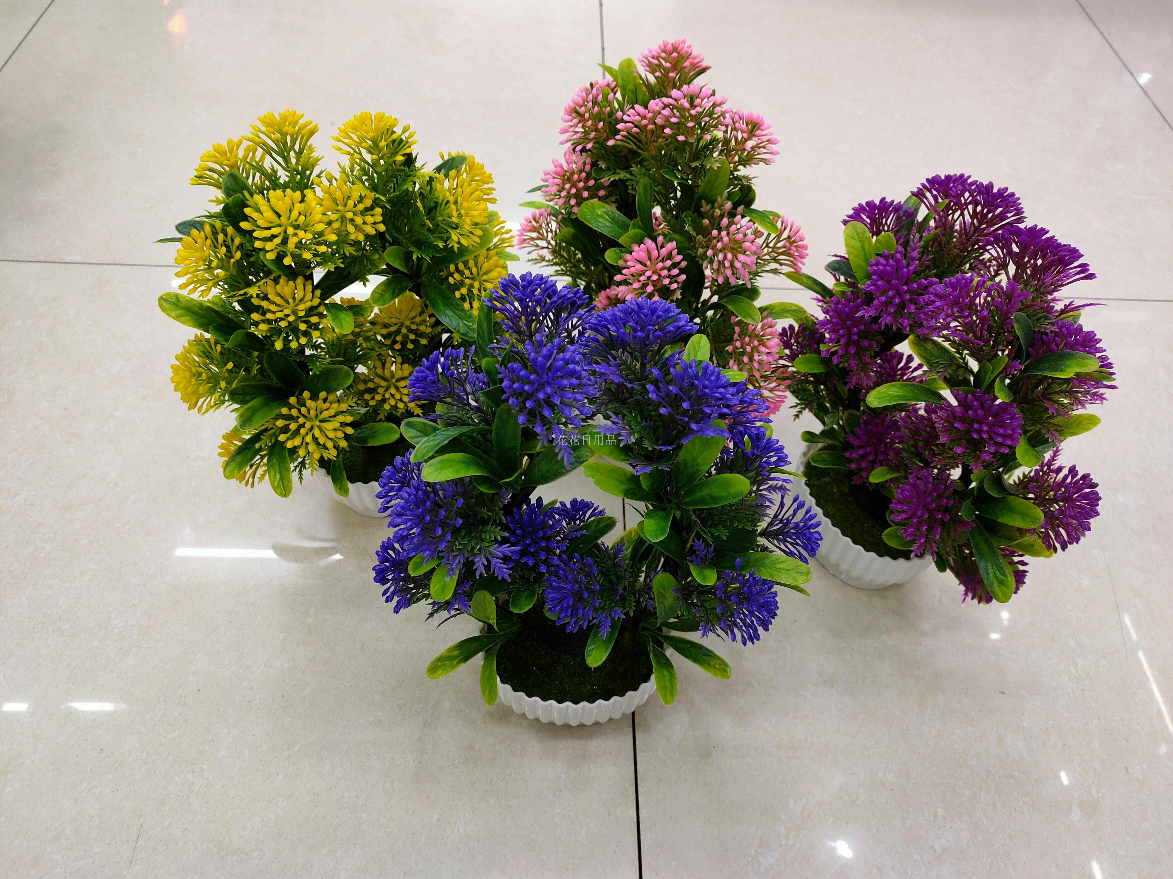 Simulation bonsai miniature simulation flower potted plastic fake flower simulation flower ornaments