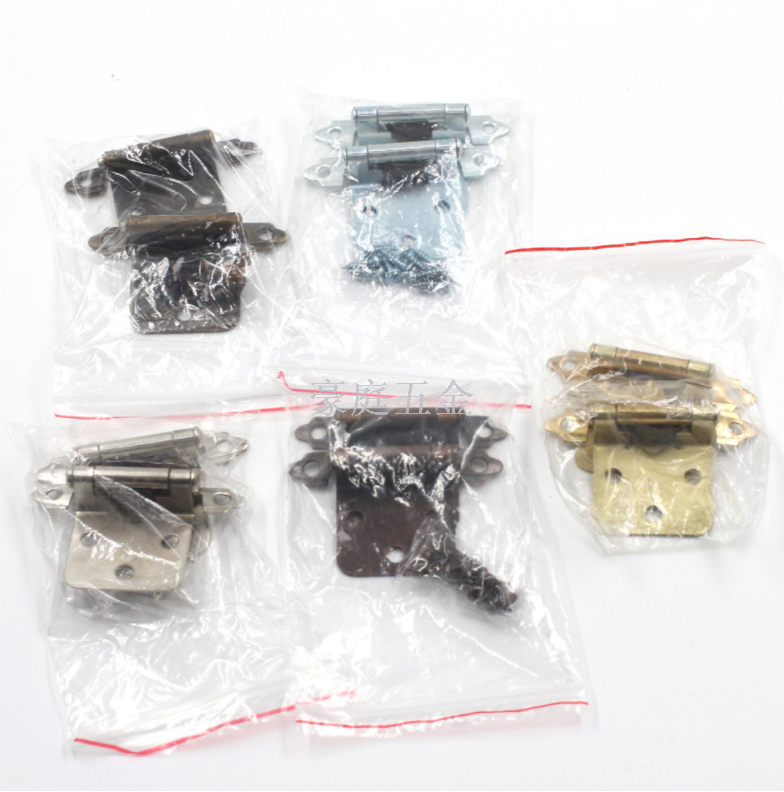 美式铰链 弹簧合页 橱柜弹簧铰链 直臂自关铰 仿古嵌入式合页
