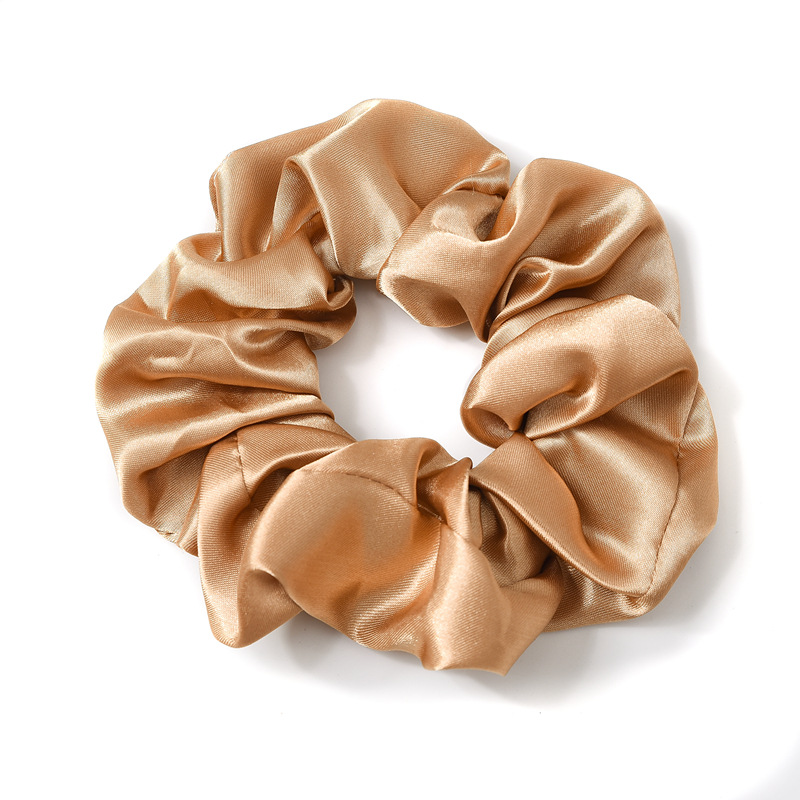 Wholesale of new color-coated fabric large intestine circle hair band set across Europe and America, solid-colored fabric circle hair tie and headwear from the manufacturer Item Picture