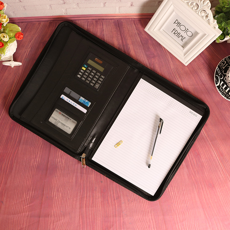 In-stock zipper briefcase, A4 business office manager's binder, folder storage holder, customizable LOGO Application Scenario