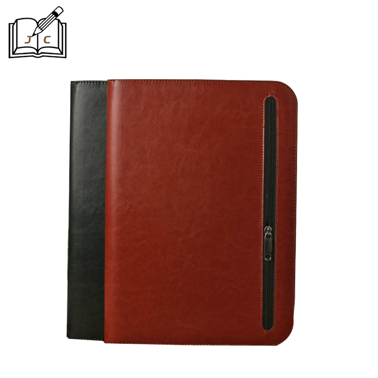 Zipper briefcase A4 office manager's folder loose-leaf business multi-functional PU file folder factory wholesale