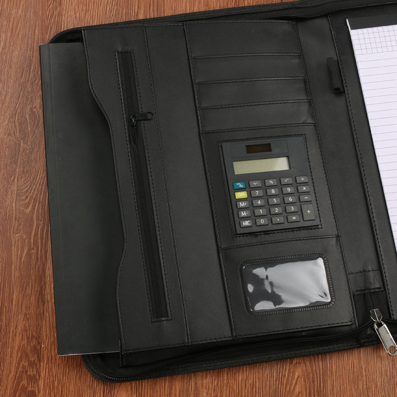 Zipper briefcase A4 office manager's folder loose-leaf business multi-functional PU file folder factory wholesale Application Scenario
