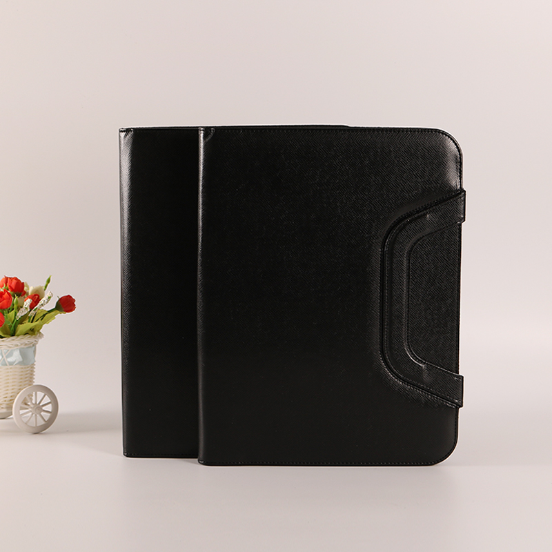 Customized A4 leather folders for cross-border use, multi-functional business folders, office sales manager folders, factory direct sales Item Picture