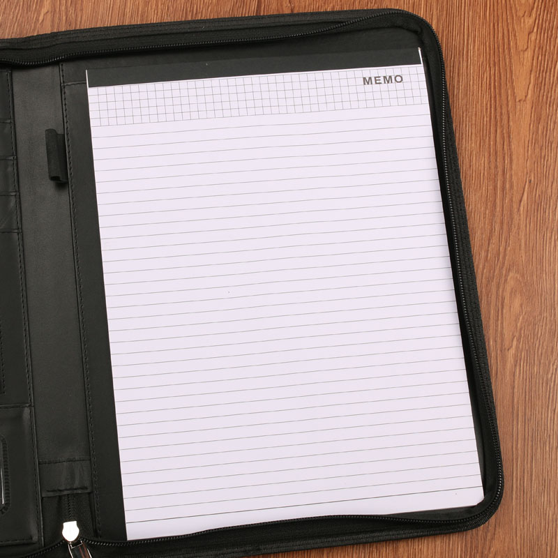 Zipper briefcase A4 office manager's folder loose-leaf business multi-functional PU file folder factory wholesale Item Picture