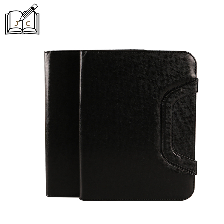 Customized A4 leather folders for cross-border use, multi-functional business folders, office sales manager folders, factory direct sales