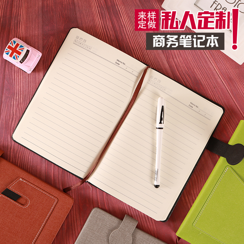 Factory direct sales of A5 business notebook, belt-like pocket notebook, creative stationery, diary, customized LOGO Item Picture