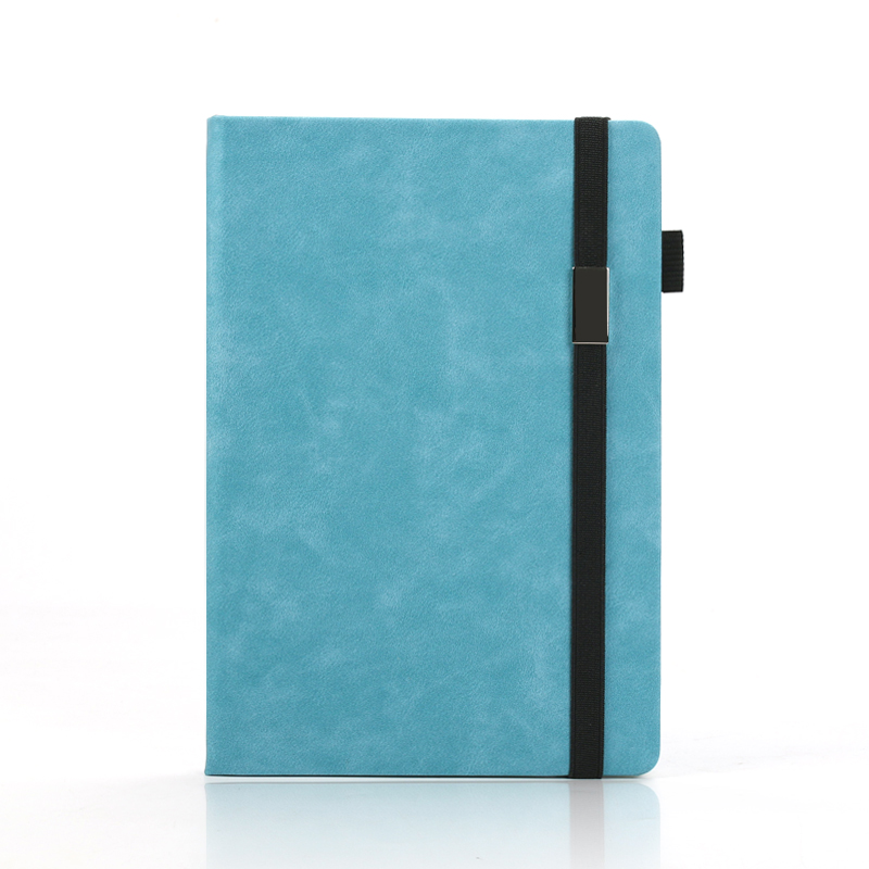 Fábrica en stock al por mayor estilo de inserto de pluma portátil de negocios con elástico tipo strap PU notebook puede ser logotipo personalizado Specification image